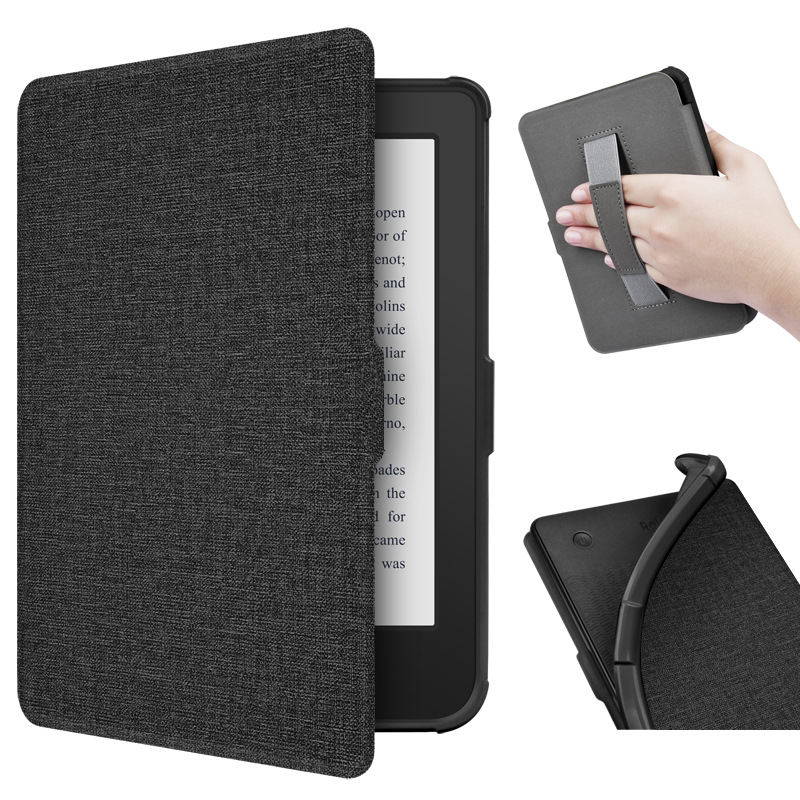 Picture of Applicable to 2022Kobo Clara2E e-book protective cover linen pattern handheld TPU leather case compatible with Tolino