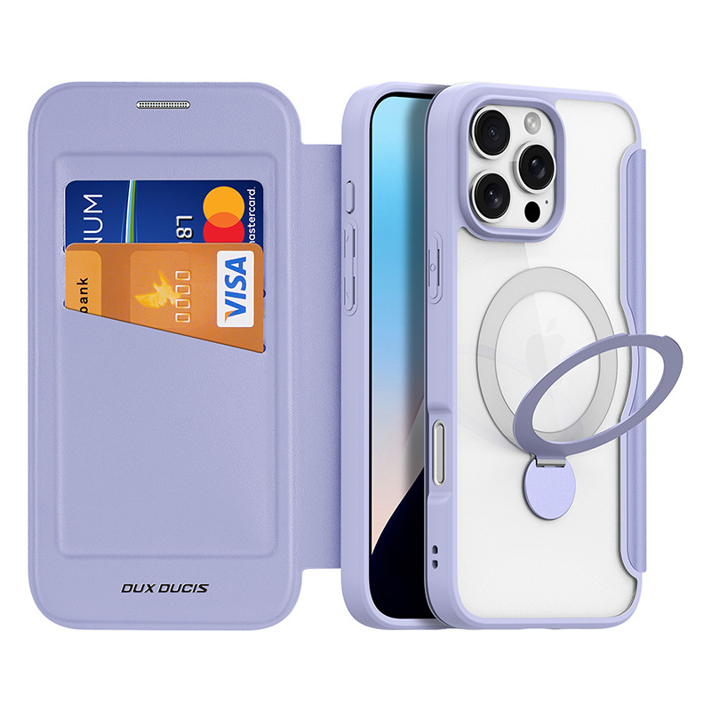 Picture of Suitable for Iphone16 Magnetic Holder Mobile Phone Case Cross-Border Wholesale Apple 16Pro Flip Dual Card Protective Cover