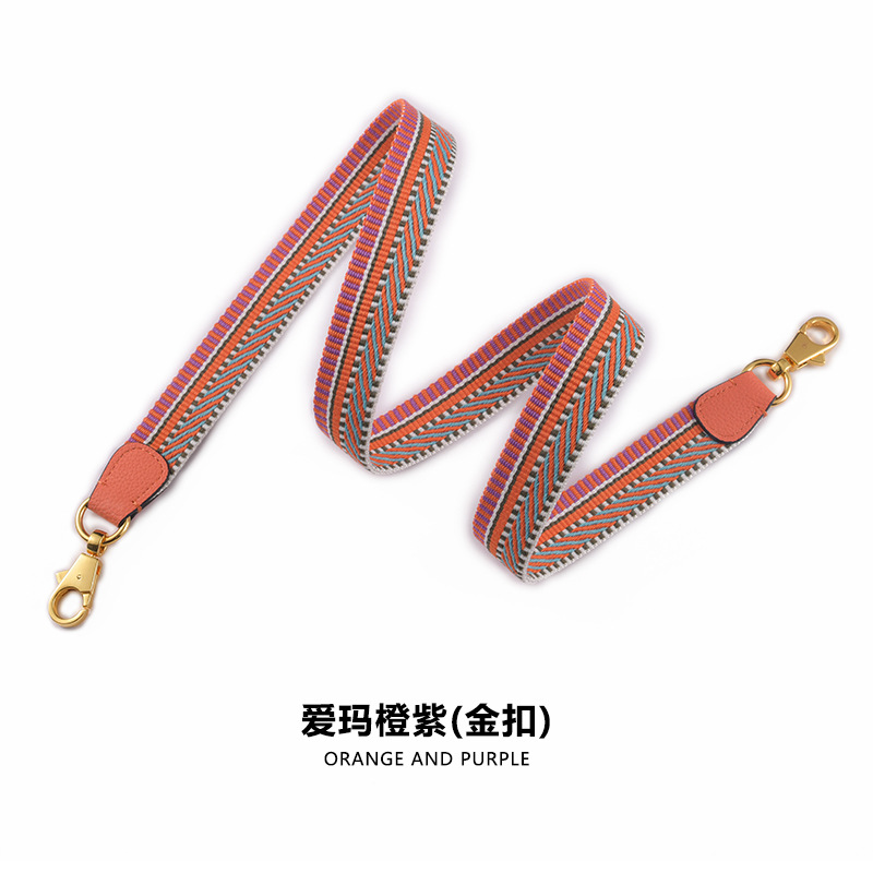 Picture of MHS-F-30H Home 2.5CM Ribbon Vegetable Basket Wide Shoulder Strap Kelly Canvas Bag with Shoulder Crossbody Lightweight