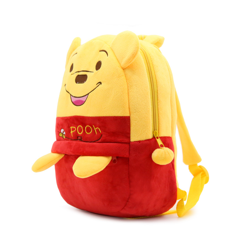 Picture of Korean Style Cute Winnie Plush Bag Plush Toy Backpack Kindergarten Backpack Candy Bag