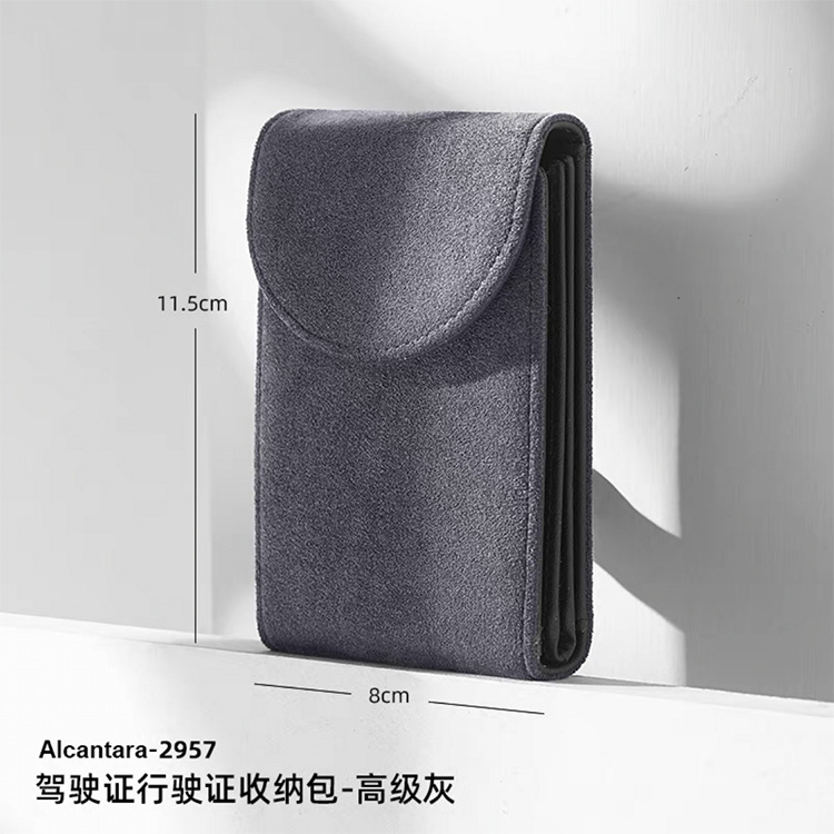 Picture of Multifunctional driving license leather case card holder driving certificate book leather large capacity driving license protective case alcantara