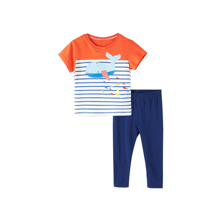 Picture of malwee new children's suit boys short sleeve trousers two-piece summer European and American children's clothing children's clothes wholesale