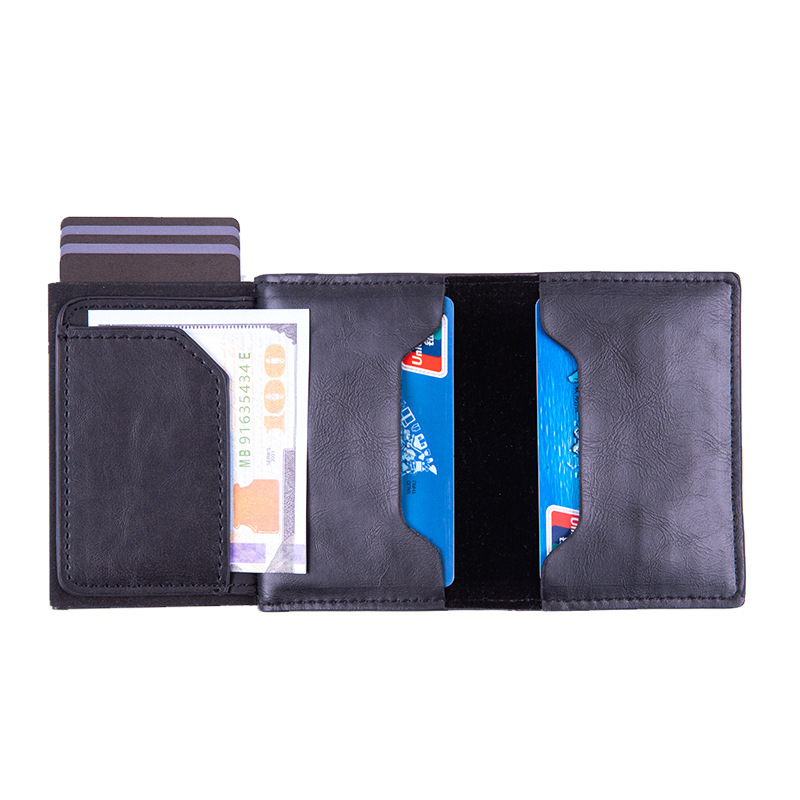 Picture of Cross-border AirTag tracker card holder RFID anti-theft brush creative magnetic coin purse credit card case card holder