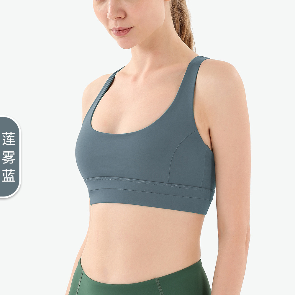 Picture of European and American Shockproof Outer Wear Beauty Back Yoga Sports Underwear High Strength Gather Quick-drying Fitness Bra Sports Vest for Women