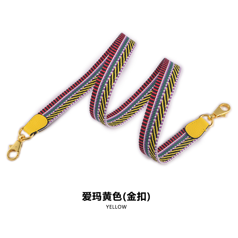 Picture of MHS-F-30H Home 2.5CM Ribbon Vegetable Basket Wide Shoulder Strap Kelly Canvas Bag with Shoulder Crossbody Lightweight