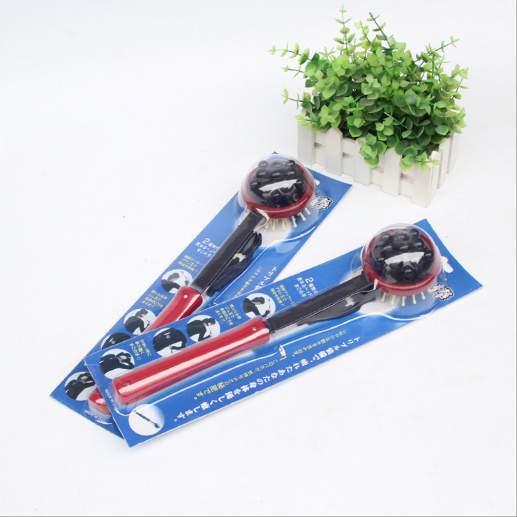 Picture of Red massage hammer with packaging health care for the elderly fitness hammer massage stick back beating no need for people to scratch