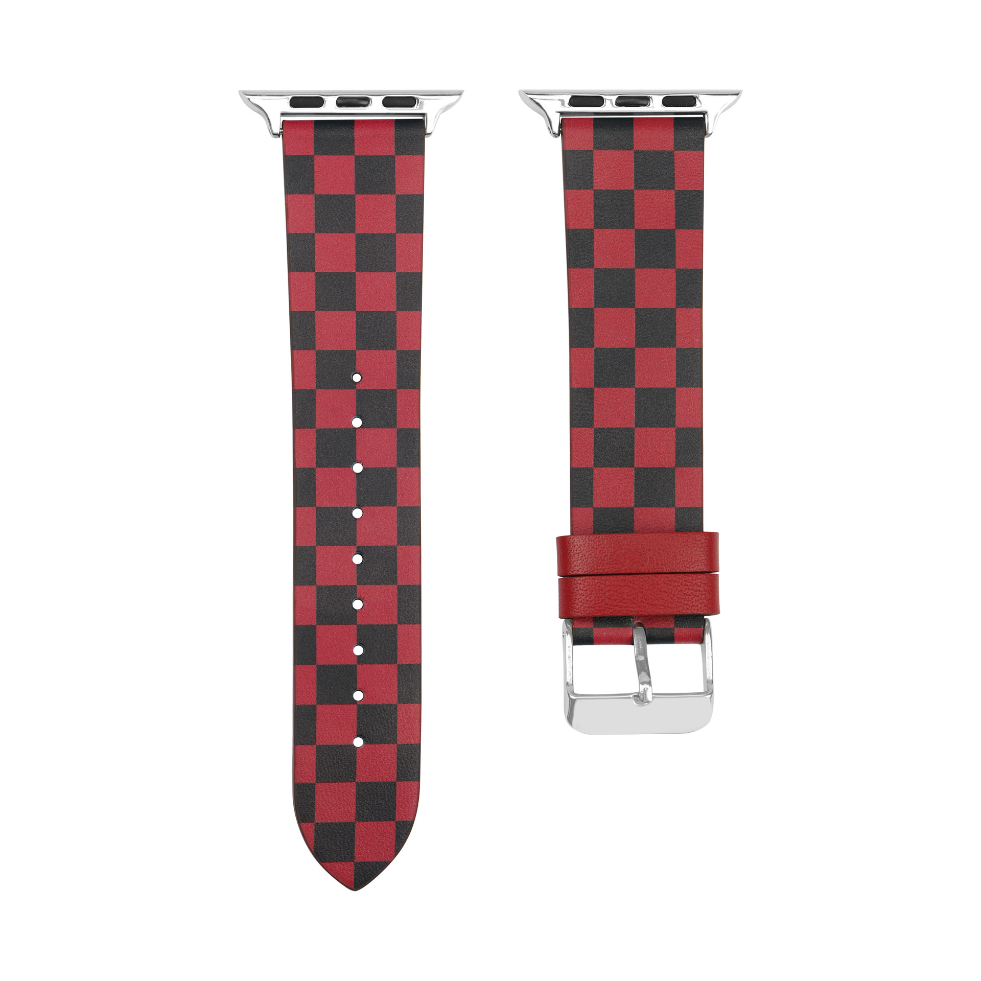 Picture of For Apple Watch Strap Contrast appleiwatchs109846mm Chessboard Plaid Leather Strap Wholesale