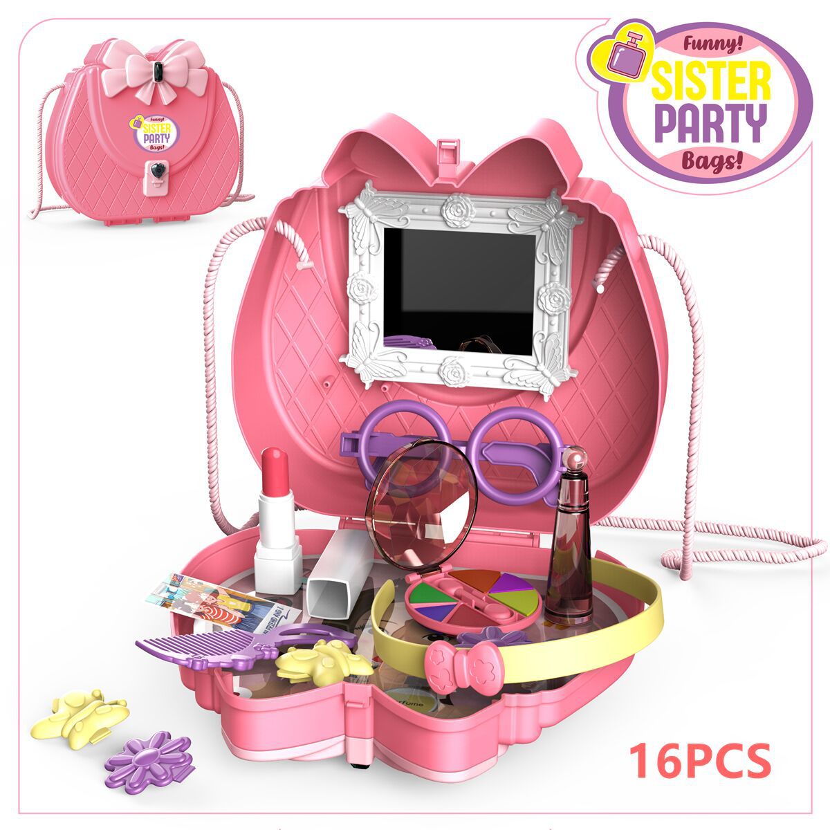 Picture of Cross-Border Girls' One-Shoulder Fashionable Small Bag Play House Toy Girl's Simulation Makeup Medicine Box Set Children's Day Gift