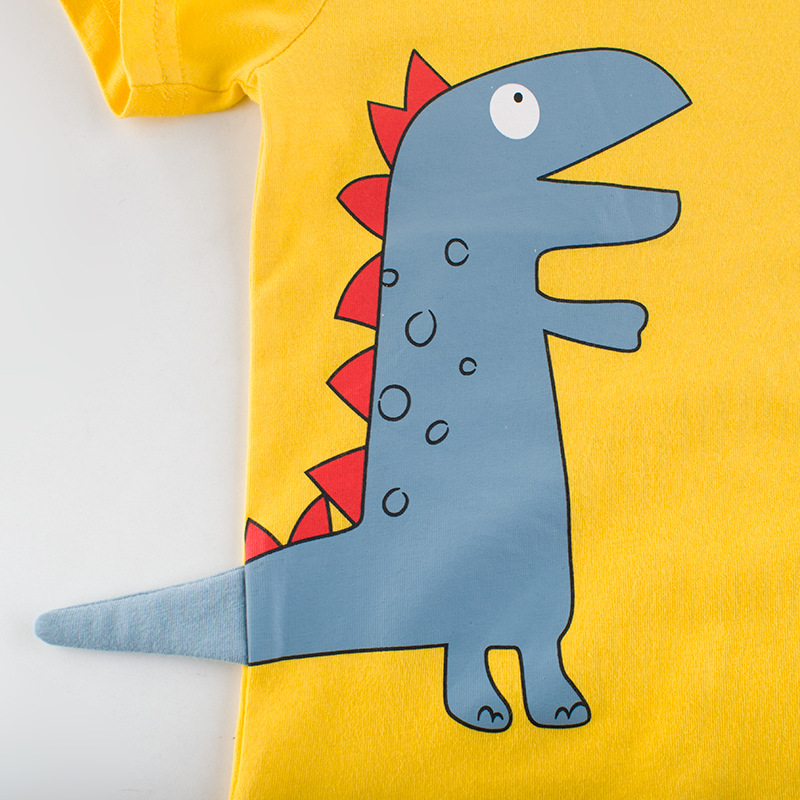Picture of [Factory Goods] Children's Short-Sleeved T-Shirts Wholesale Trendy Brand Kidsren's Clothing Summer 2024 Fashionable Baby Boy Clothes