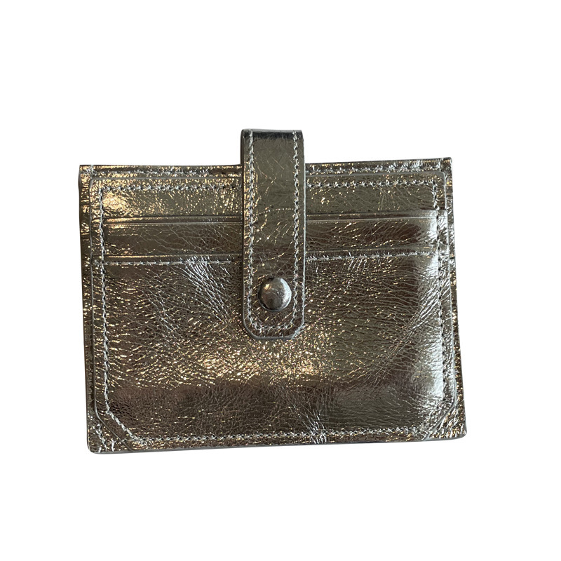 Picture of Silver Card Holder women's thin small genuine leather high-end 2023 new cowhide card holder anti-degaussing high-end card