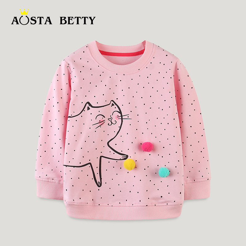 Picture of Cross-border supply of autumn new children's sweater European and American style girls long sleeve sweater printed round neck top