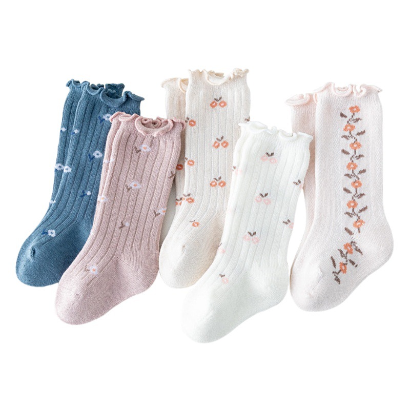 Wholesale baby socks baby tube socks not stringed legs combed cotton newborn baby stockings loose spring and autumn