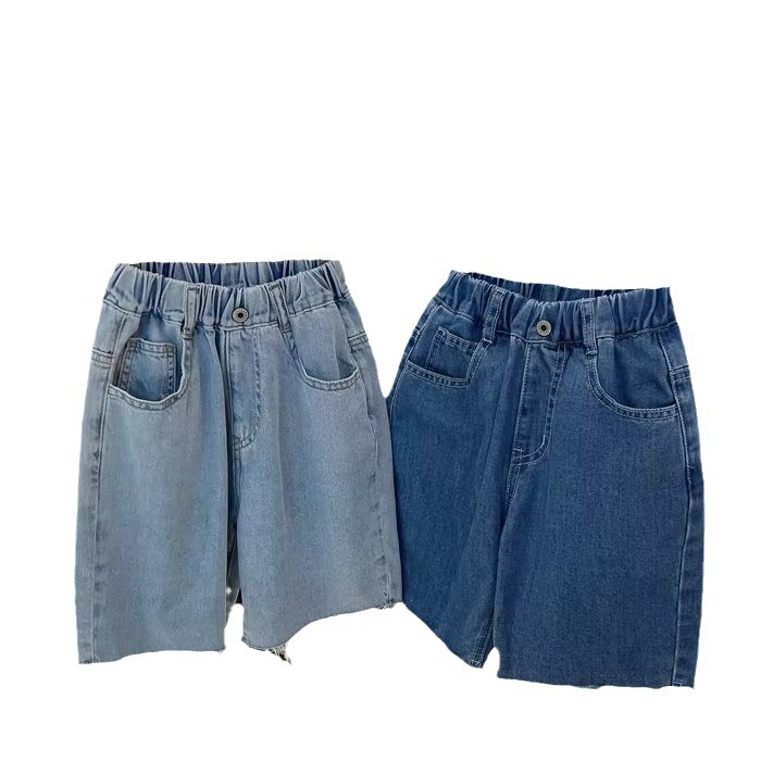Picture of Girls' Denim Shorts Summer Outer Wear 2024 New Arrival Western Style Loose All-Match Pants for Children and Girls