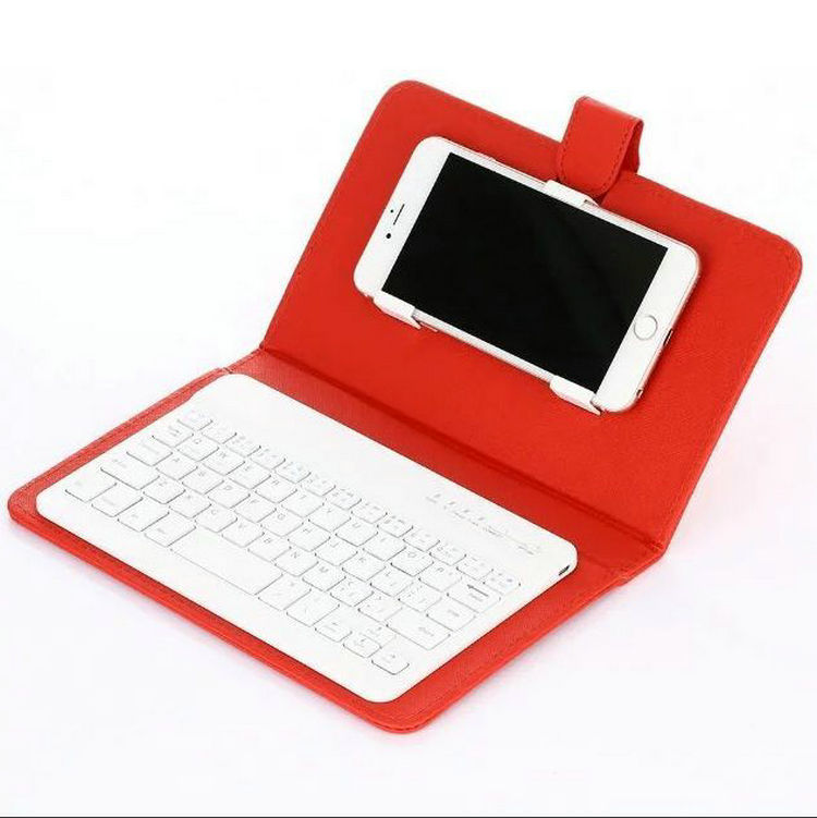Picture of Mobile Phone Bluetooth Keyboard Leather Case Wireless Bluetooth Keyboard 7inch Specifications Available Three Systems Neutral Bluetooth Keyboard