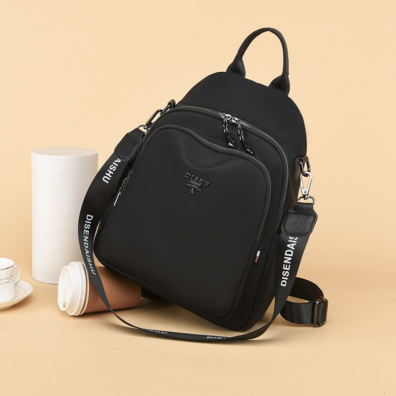 Backpack Women's 2021 New Waterproof Oxford Cloth Bag Canvas Korean Style All-match Fashion Anti-theft Women's Travel Backpack