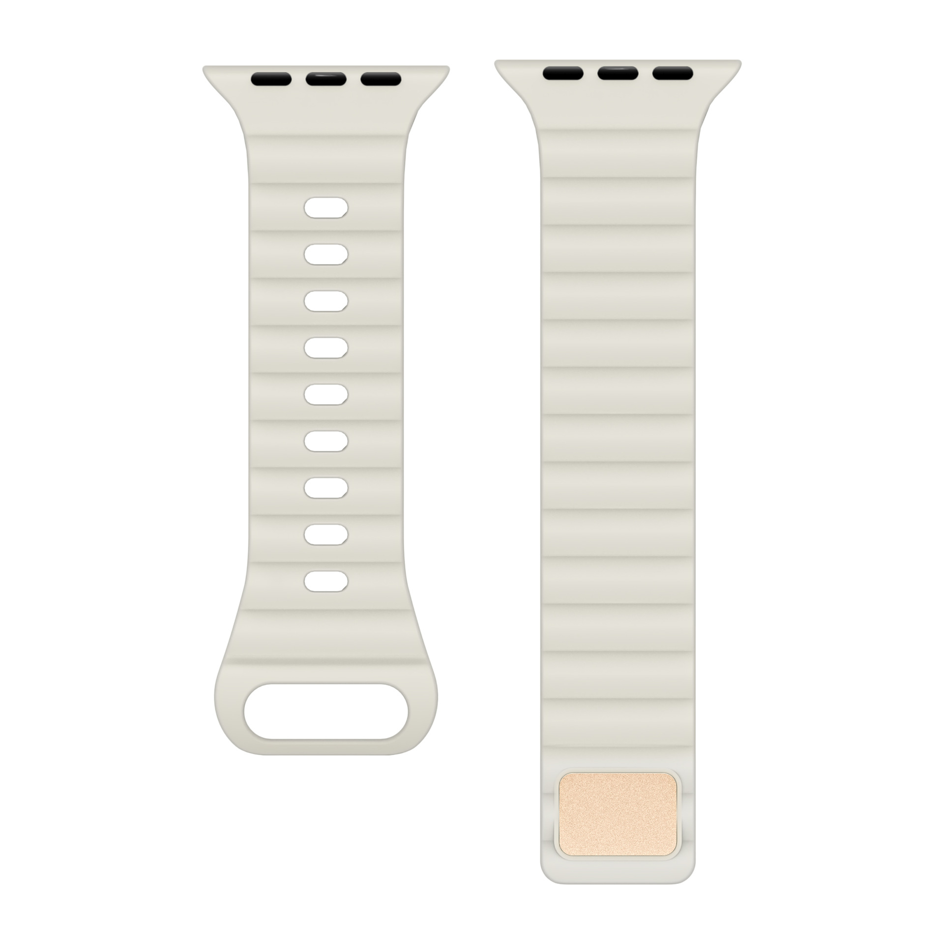 Picture of For Apple Watch iwatch1087654 Silicone Strap applewatch9 Lightning Buckle Wave Pattern Solid Color