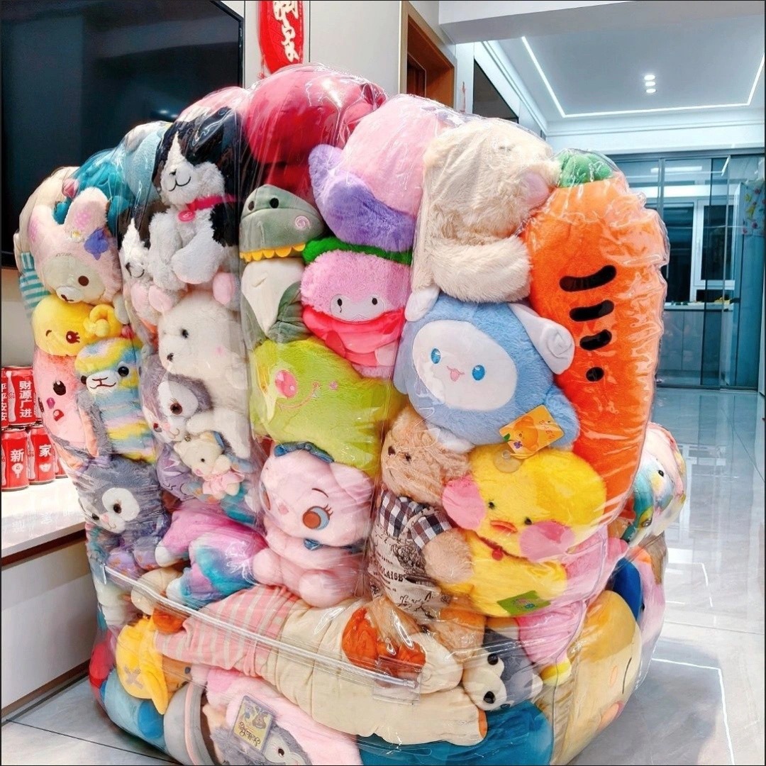Picture of Internet Celebrous Zipper Transparent Sofa Storage Doll Sofa Photo Photography Sofa Doll Sofa