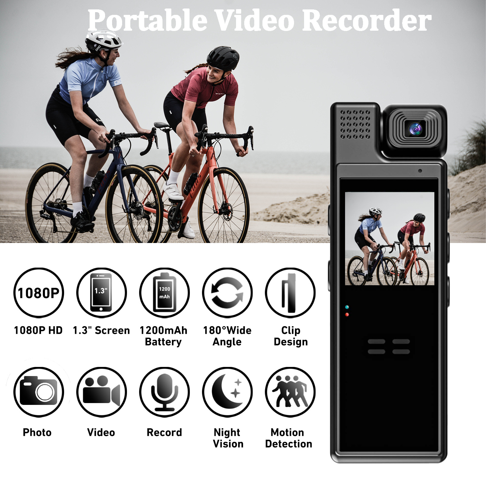 Picture of HD 1.3 inch screen lens rotating camera campus camera WIFI portable record outdoor DV camera