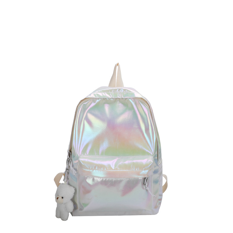 Picture of Summer New Laser Cartoon Couple Backpack Campus Simple Fashion High School Student Schoolbag Without Pendant