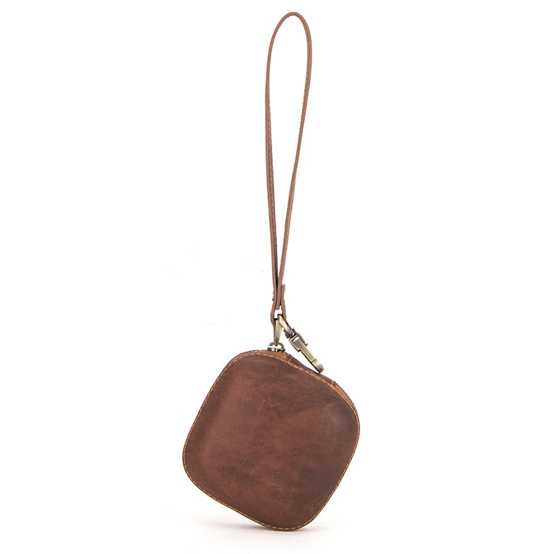 Picture of Suitable for Powerbeatspro Headset Protective Case with Lanyard Zipper Apple Genuine Leather Wireless Bluetooth Headset Case