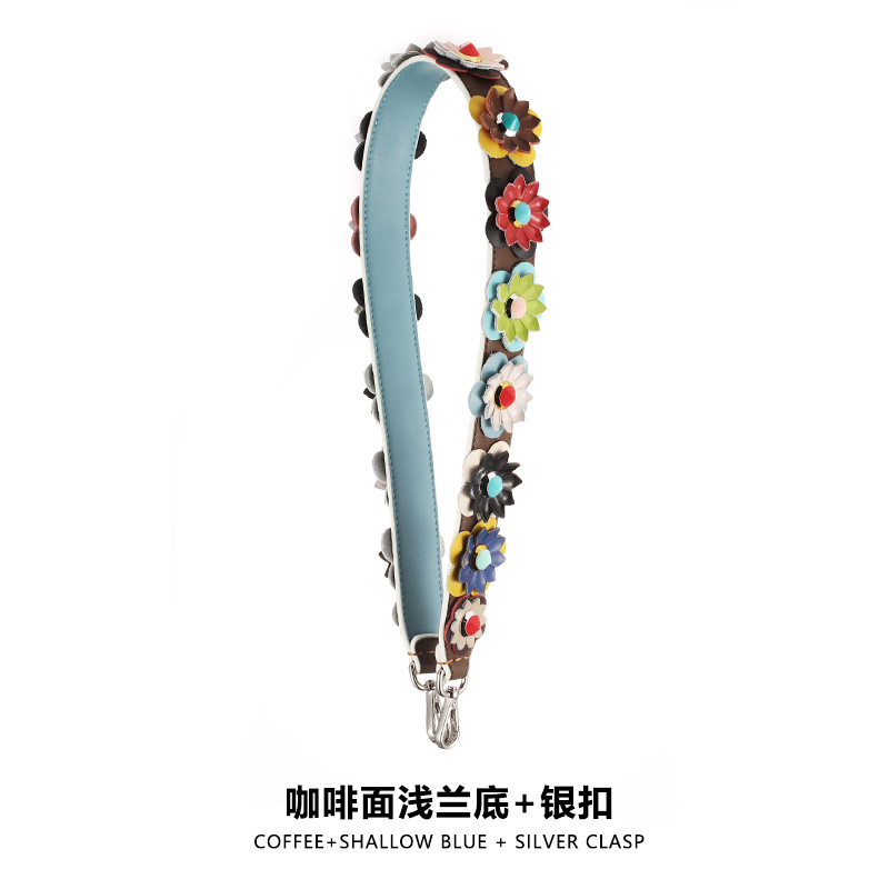 Picture of Mahuangshi MHS-E-2 Three-dimensional Flower Shoulder Strap Cowhide Wide Shoulder Strap Suitable for F Di Bag Replacement Strap Single Shoulder