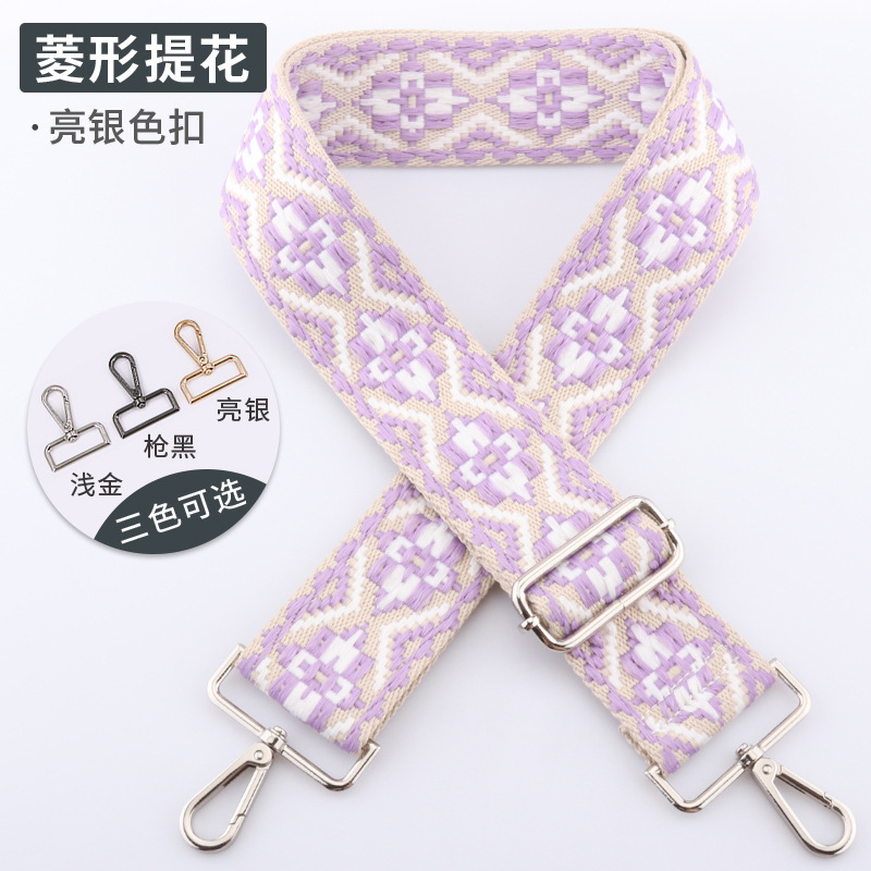 Picture of Cross-Border 5cm Wide Shoulder Strap Bag Strap Crossbody Adjustable Shoulder Strap New Diamond Jacquard Embroider Bag Shoulder Strap in Stock
