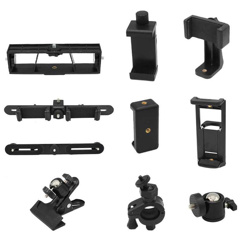 Picture of Factory wholesale mobile phone tripod position-increasing lamp holder rotating clip metal PTZ live broadcast bracket accessories