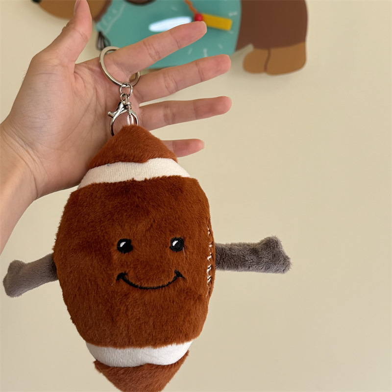 Picture of Cross-Border Basketball Pendant Football Volleyball Doll Pillow Simulation Badminton Doll Plush Pendant Creative Keychain