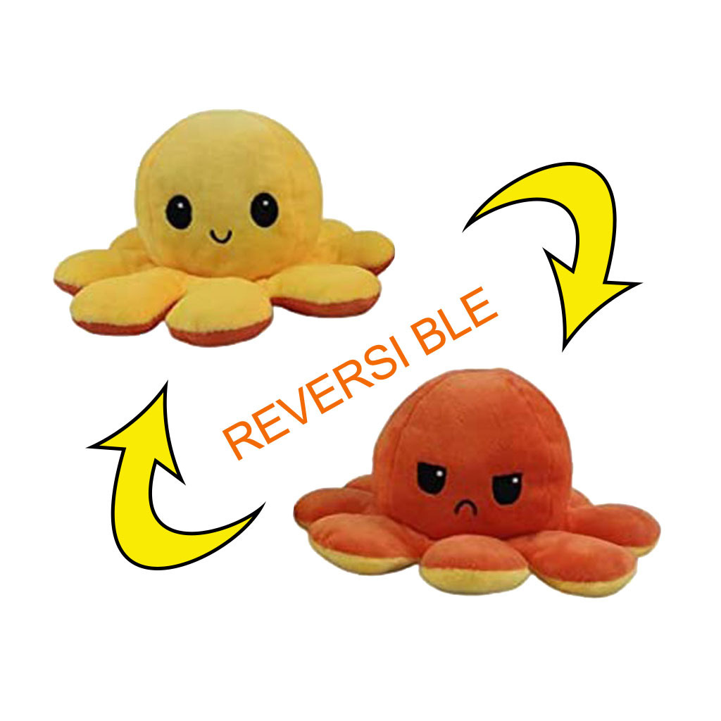 Picture of Cute flip octopus doll double-sided expression flip octopus plush toy doll wholesale custom LOGO