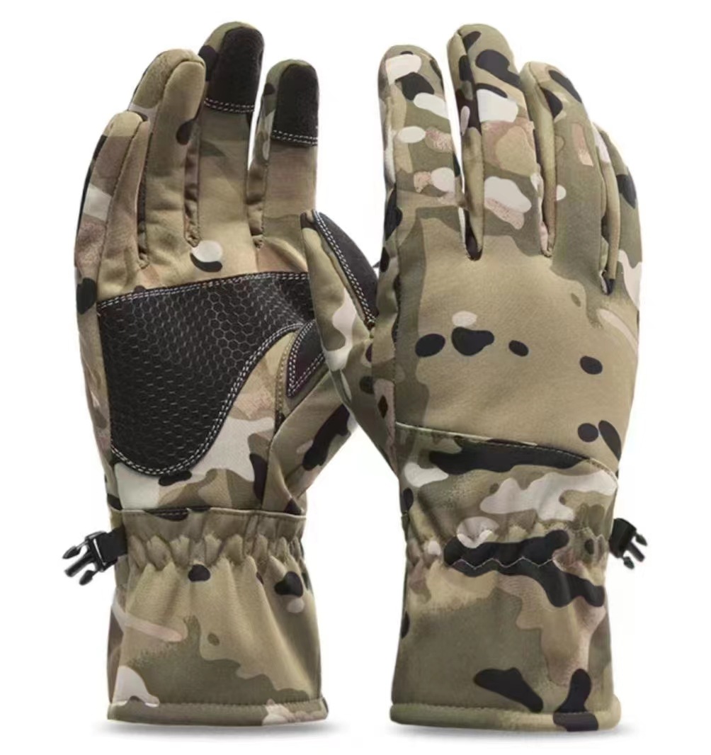 Picture of Cross-border PC camouflage winter outdoor ski gloves windproof waterproof fleece-lined warm motorcycle gloves factory direct sales