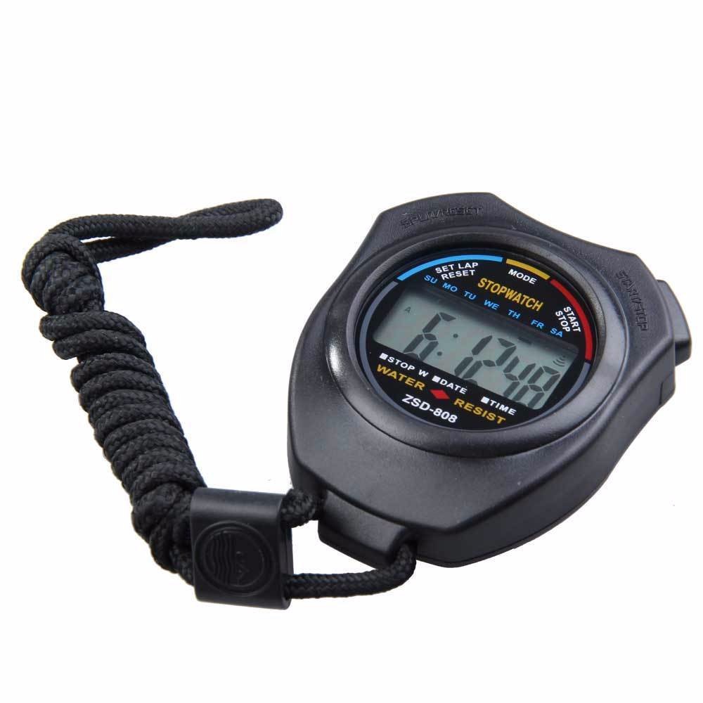 Picture of ZSD-808 Stopwatch Single Row Double Channel Student Fitness Training Competition Professional Sports Stopwatch Waterproof Timer