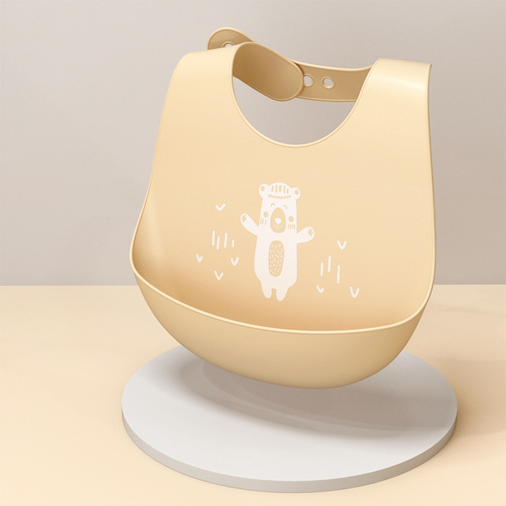 Picture of Baby Dining Bib Stereo Silicone Baby Waterproof Super Soft Food Food Bucket Children Children's Slippery Bucket Wash-Free Cross-Border
