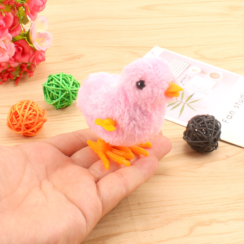 Picture of Stall Hot Selling Internet Red Coil Chicken Simulation Chain Jumping Chicken Shaking Tone Same Children's Toy Cute Internet Red Chicken