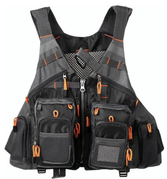 Picture of Fishing Vest, Flying Lure Vest, Fishing Suit, Adventure Breathable Multi-Functional Multi-Flap Pocket Pants Vest, Cross-Border Hot Sale