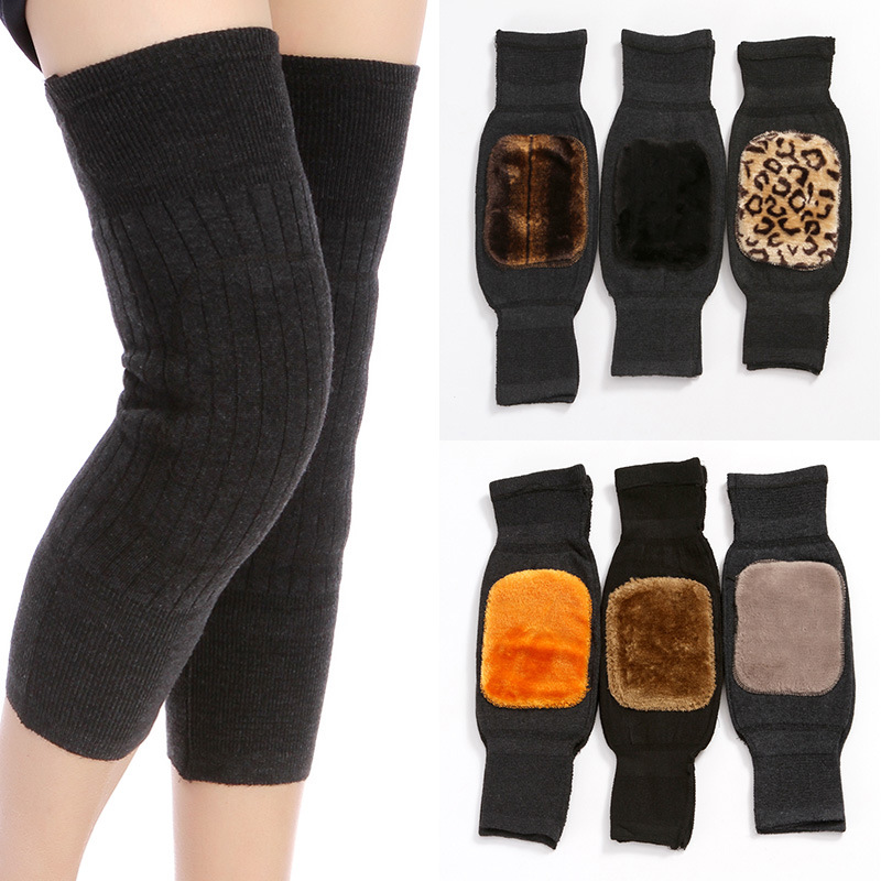 Picture of Knee Pads Autumn and Winter Thickened Warm Old People Old Cold Legs Men and Women Imitation Wool Knee Pads Leg Pads with Velvet Wind and Cold