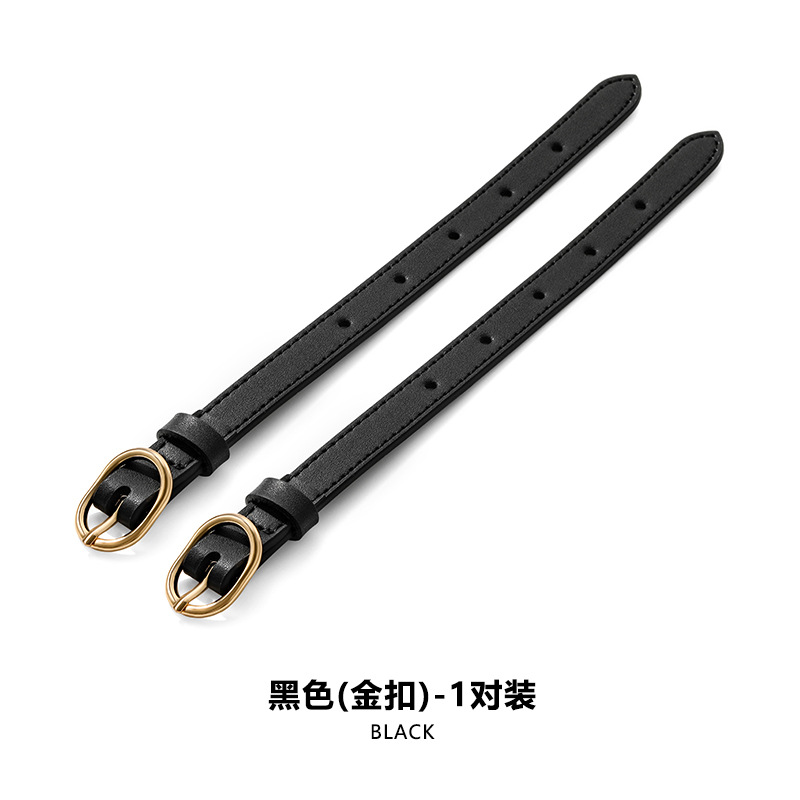 Picture of D-84 suitable for bag extension strap modification plain black extension with two-layer cowhide shoulder strap accessories single buy