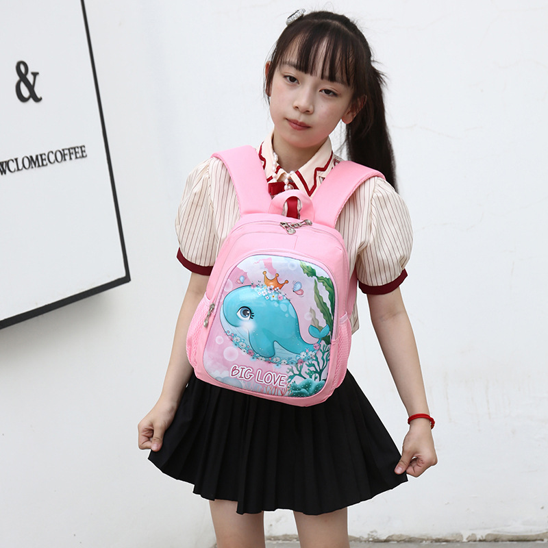 Picture of New Track Children's Backpack 2024 New Cartoon Pattern Kindergarten Large Capacity Backpack