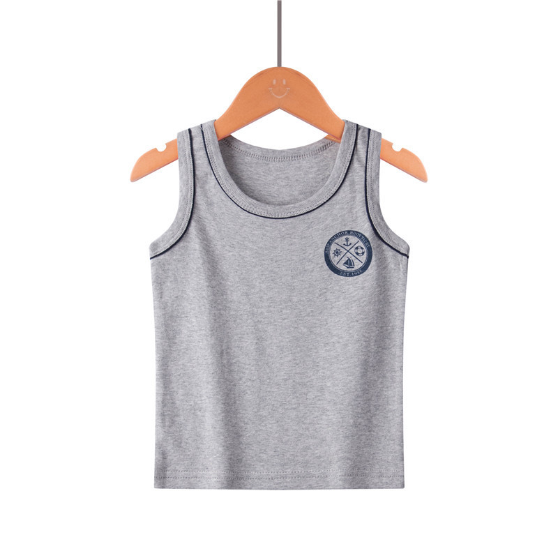 Picture of Children's Pure Cotton Vest Printed Ribbed Boys and Girls Summer Thin Sports Sling Outer Wear Bottoming Intimates for Small and Medium-Sized Kidsren