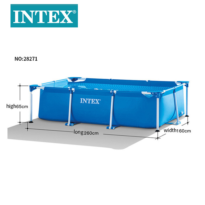 Picture of INTEX swimming pool square bracket pool round bracket pool family outdoor private large play pool