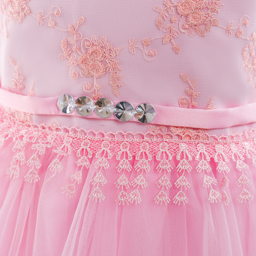 Picture of European and American New Long Petal Hollow Heart-shaped Princess Dress Beaded Embroidered Fairy Wedding Dress Dress ins