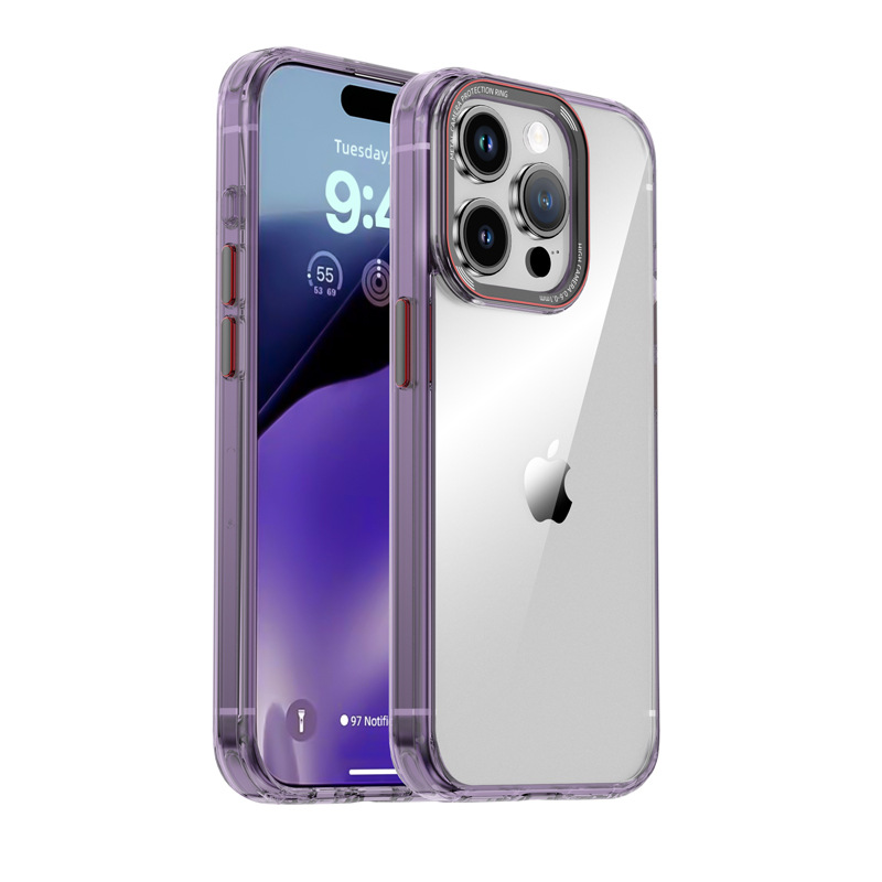Picture of Suitable for iPhone15 Phone Case Transparent New Apple 15promax Protective Case Drop-resistant Metal 16 Private Mold