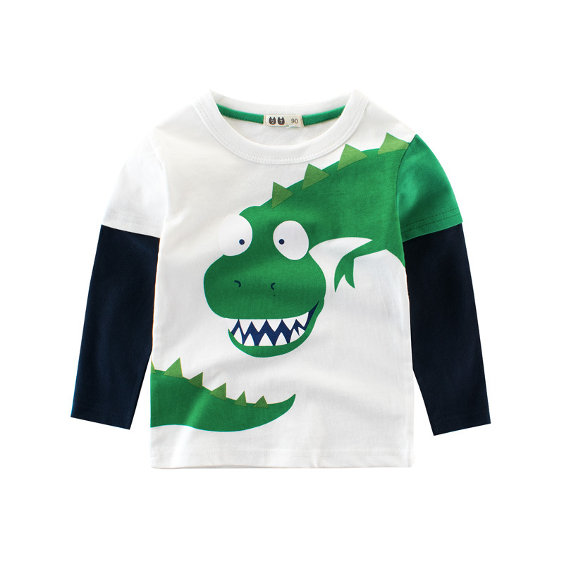 Picture of 2024 Children's Clothing Spring New Boys T-Shirts Wholesale Dinosaur Baby Tops Children's Bottoming Shirts One Piece Substitute