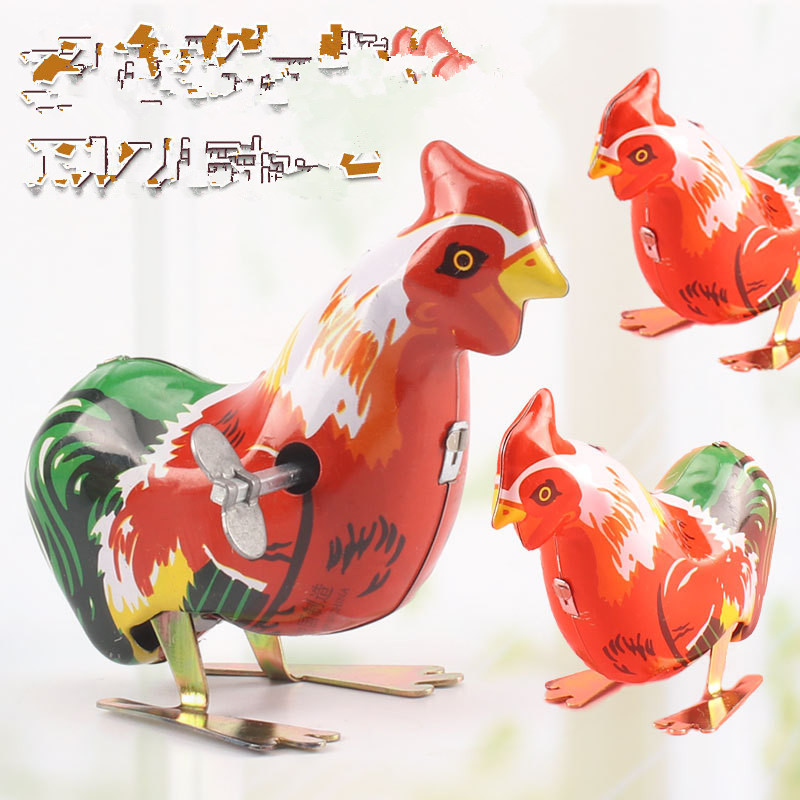 Picture of Children's chain tin frog jumping frog toy tin frog nostalgic classic Tin Toy
