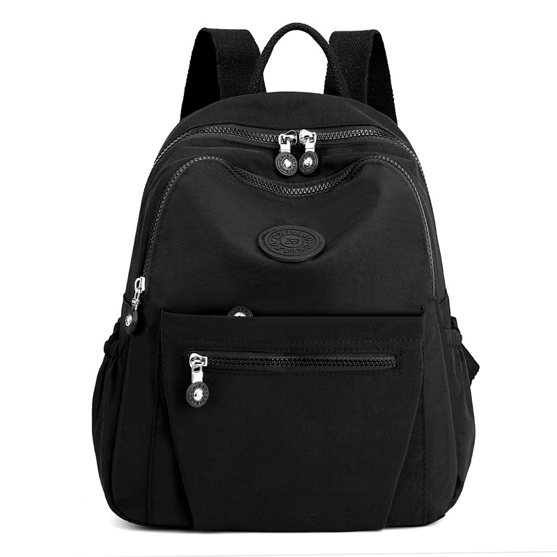 Picture of Fashion Women's Backpack Lightweight Water-repellent Nylon Cloth Bag Fashionable Outdoor Travel Bag Large Capacity Student Schoolbag