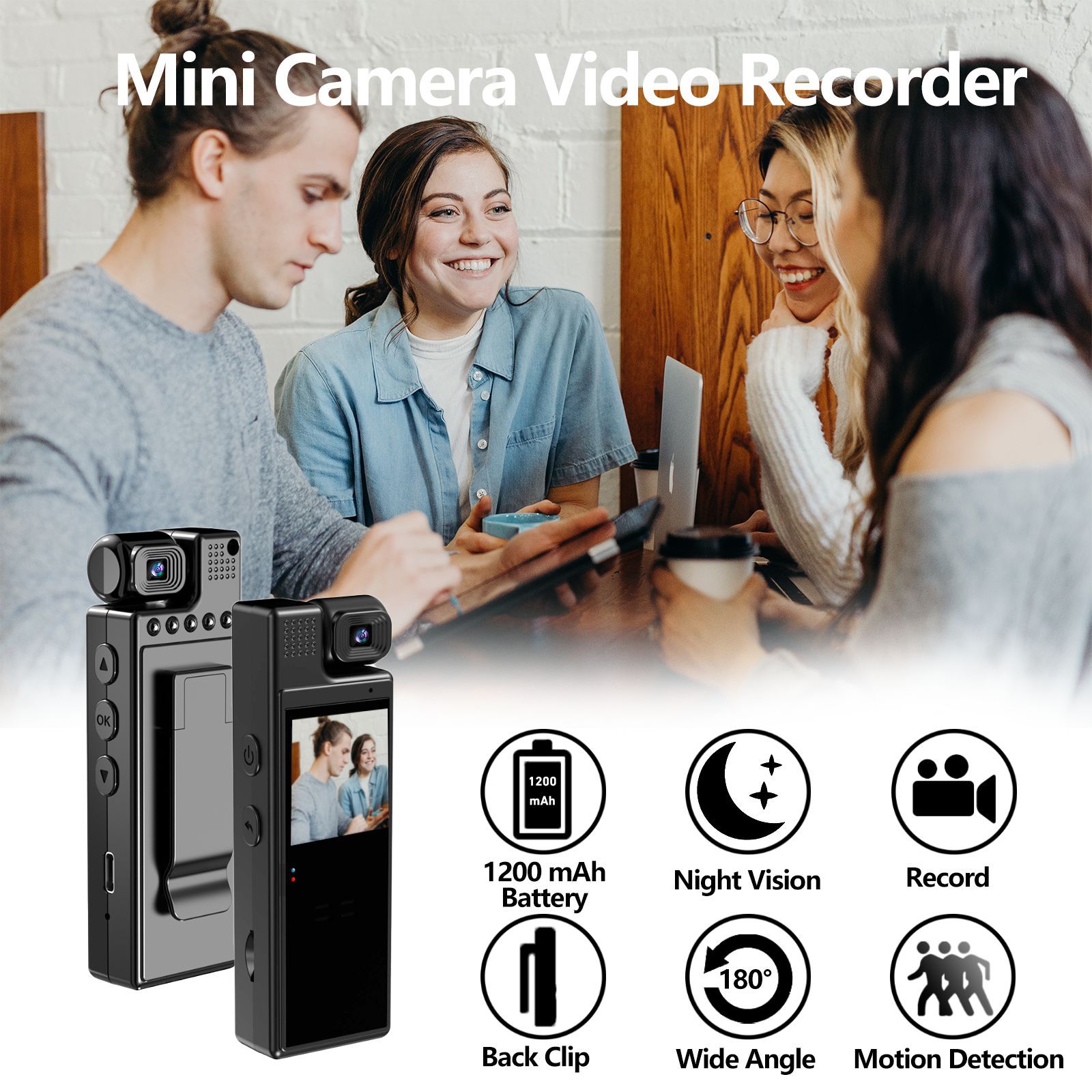Picture of HD 1.3 inch screen lens rotating camera campus camera WIFI portable record outdoor DV camera
