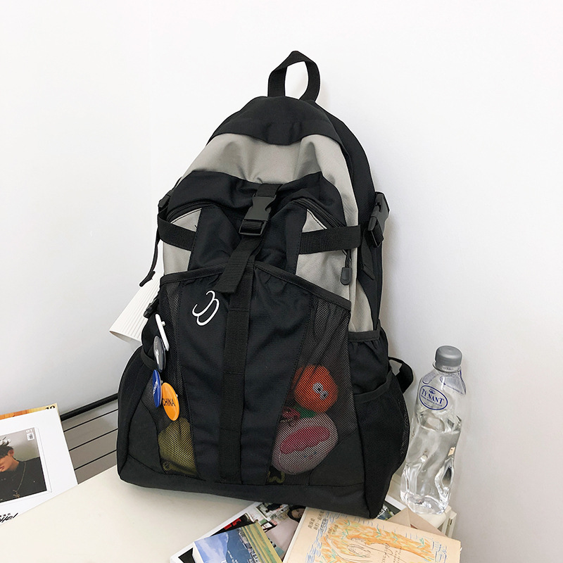 Picture of Backpack Men's 2023 New Couple's Large Capacity Workwear Travel Bag Junior High School Students Computer Bag Travel Backpack