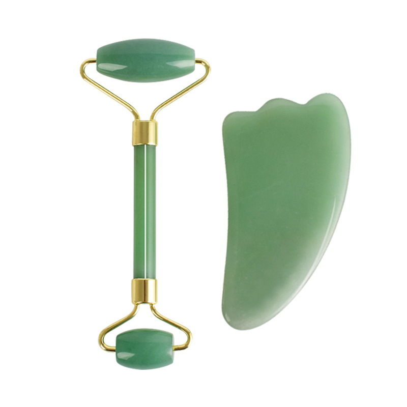 Picture of Green Synthetic Jade Scraping Massage Board Beauty Pulling Stick Beauty Salon Home Face Face Eye Whole Body