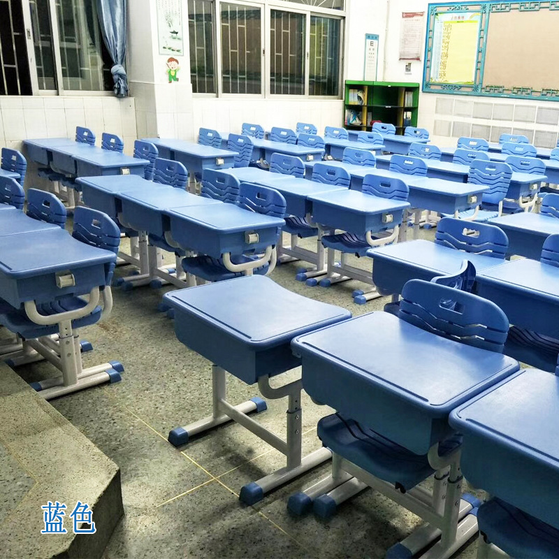 Picture of School student desks and chairs primary and secondary school students lift double single ABS training tutorial class training tables and chairs wholesale