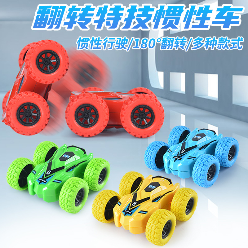 Picture of Children's four-wheel drive inertia double-sided graffiti off-road vehicle simulation off-road Boy gift stunt model anti-Fall Toy