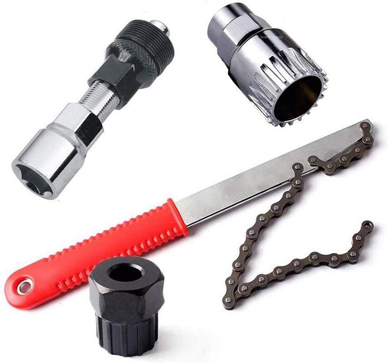 Picture of Bicycle flywheel removal tool chain wrench card fly fixing tool Bowl set removal card fly tool